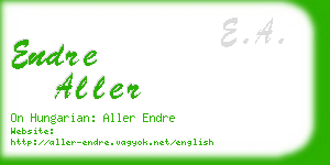 endre aller business card